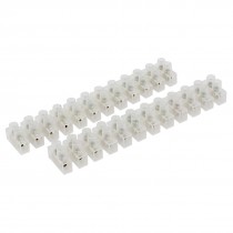 400V 10A Pluggable Clear Plastic 12 Position Dual Row Screw Terminal Block 2 Pcs