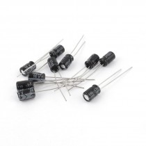 10 Pcs 16V 100uF 105C Radial Lead Electrolytic Capacitor 5mm x 8mm