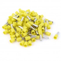 100pcs E4009 12AWG Insulated Ferrule Pin Cord End Terminal Connector Yellow