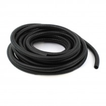 14mm Inner Dia Flexible Corrugated Tube Hose Cable Pipe Black 11M 36ft