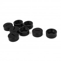 8 Pcs 13mm Threaded Dia Motor Carbon Brush Holder Cap Replacement Black