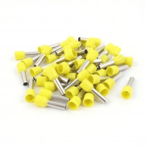 50 Pcs Wire Crimp Cord End Terminal Pre Insulated Ferrule Yellow E6012 10AWG