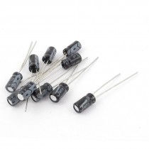 10 Pcs 16V 33uF 105C Radial Lead Electrolytic Capacitor 4mm x 8mm