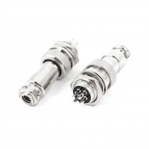 GX12 4 4pin Male 12mm Screw Type Panel Connector Adapter Aviation Plug 2pcs