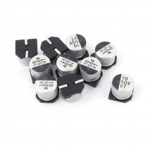 10pcs 10uF 50V SMD Aluminum Electrolytic Capacitors 0 24" x 0 2"