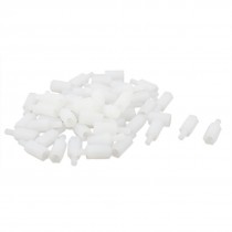 50pcs M3 10mm 6mm Female Male White Nylon Hex PCB Standoff Pillar Screw Spacer