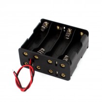 8 Compartment 1 5V AA Dual Layers Battery Clip Holder Case Box Base Black