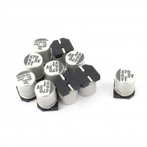 10pcs 470uF 6 3V SMD Aluminum Electrolytic Capacitors 6mm x 8mm