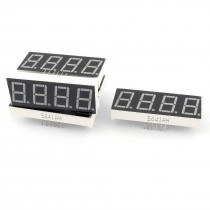 5pcs Red 7 Segment 4 Bit 0 56" LED Digital Display Common Cathode Tube