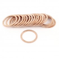 20pcs 24mmx30mmx1 5mm Copper Crush Washer Flat Ring Oil Drain Gasket