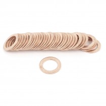 50pcs 22mm OD 15mm ID 1 5mm Thick Copper Washer Flat Ring Oil Brake Line Seal