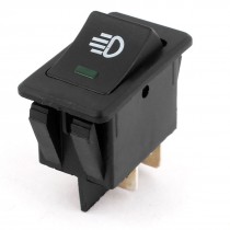 DC 12V Green Light DPST ON/OFF 4Pin Snap in Foglight Rocker Switch for Car Truck