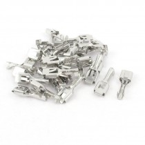 30pcs 6 3mm Metal Crimp Terminal Female Spade Connector Replacement