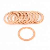 10pcs 20mm x 26mm x 1mm Copper Washer Flat Ring Fasterner for Industrial