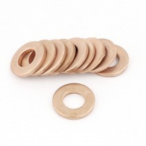 10pcs 8mmx16mmx2mm Copper Crush Washer Flat Seal Ring Gasket