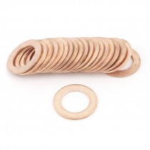 20PCS 16mm OD 10mm ID 1mm Thick Copper Washer Flat Ring Oil Brake Line Seal