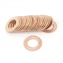 20PCS 24mm OD 14mm ID 1.5mm Thick Copper Washer Flat Ring Oil Brake Line Seal