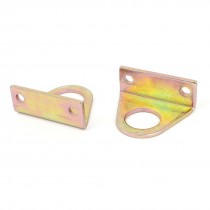 Pneumatic Air Cylinder Metal Mounting Bracket Stand Bronze Tone 53x40mm 2 Pcs