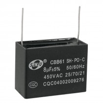 8000nF 8uf 450VAC 50/60Hz 2 Pin Fan Capacitor CBB61 8MFD