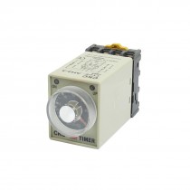 DC 12V 0-30 Seconds Power On Delay Timer Timing Relay AH3-3 w Base Socket