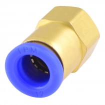 Pneumatic 12mm Dia Hole Tube to 1/4" PT Female Threaded Push in Quick Fittings