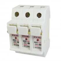 RT18-32X 3P 380V AC Cylindrical Fuse Holder with LED Light