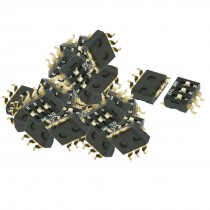 50 Pcs 2.54mm Pitch 3 Position Slide Type DIP Switch Black