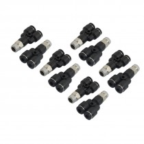 10 Pcs Air Pneumatic 1 8" PT to 4mm Y Shaped Push in Connectors Quick Fittings