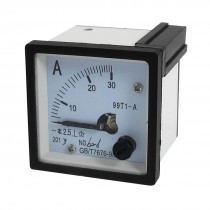 30A Analog AC Current Plastic Shell Square Panel Meter Gauge