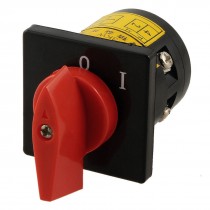 AC 380V 10A 3KW 0-1 Position Rotary Cam Changeover Switch Black