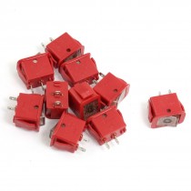 10 Pcs 125V/6A 250V/3A 2 Terminal SPST ON OFF Rocker Boat Switch