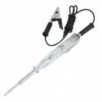 DC 6-24V Car Circuit Voltage Tester Pen Black Clear w Aligator Clip