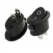 AC 6A/250V 10A/125V 2 Pin SPST ON-OFF Snap in Oval Boat Rocker Switch x 5 Pcs