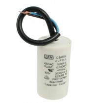 CBB60 Model AC 450V 4uF 5% Cylinder Motor Run Capacitor