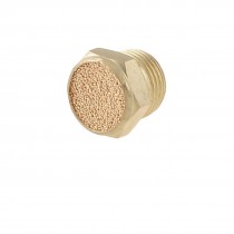 16mm Male Thread Sintered Bronze Pneumatic Exhaust Silencer Muffler Gold Tone