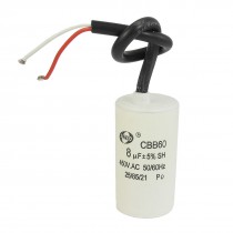 CBB60 AC 450V 8uF Cylinder Shape Non Polar Motor Capacitor