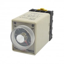 AH3-3 AC 380V 0-3S 3 Second 8P Terminals Delay Timer Time Relay w Base