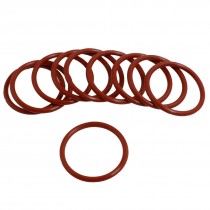10 Pcs Red Rubber 30mm x 2.5mm Oil Seal O Rings Gaskets Washers
