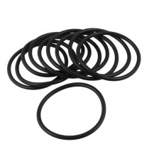 3mm x 50mm Black Nitrile Rubber Sealing O Ring Seal Washer Grommets 10 Pcs