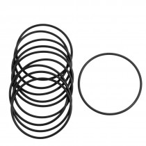 10 Pcs 2.5mm x 68mm Rubber Sealing Oil Filter O Rings Gasket Black