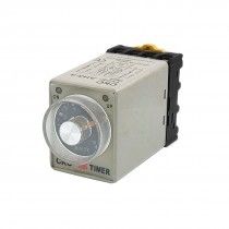 DC 12V 0-10 Minutes 10 Min Delay Timer Time Relay w 8 Pin DIN Rail Base