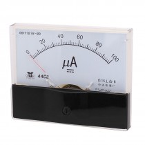 DC 0 100UA Rectangle Analog Panel Current Ammeter Gauge Amperemeter Class 1 5