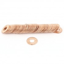 50pcs 6mmx14mmx1mm Copper Flat Washer Ring Line Seal Fitting Fasteners