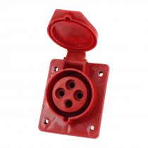 AC 380 415V 32A IEC309 2 3P E Industrial Socket Waterproof Connector Red