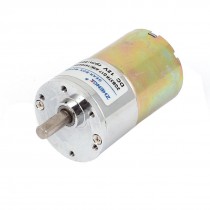 DC 12V 300RPM 6mm Dia Shaft 2 Pin Connector Cylinder Shape Gear Box Motor