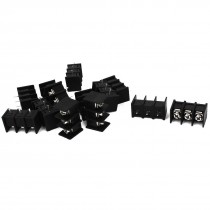 13pcs ZB45 300V 20A 3 Poles 8mm Pitch Plastic Screw PCB Terminal Block Connector