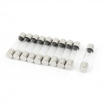 AC 250V 5A Quick Fast Blow Acting Type Glass Tube Fuses 6mmx30mm 10pcs