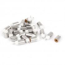 25pcs RCA Audio Video Female Chassis Panel Mount Connector Coupler Brown