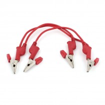 Red 55cm Long 4 Alligator Clip Electrical Connector Clamp Insulated Test Lead