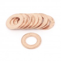 Tattoo Machine Copper Crush Washer Flat Ring Gasket 9mmx16mmx1mm 10 Pcs
